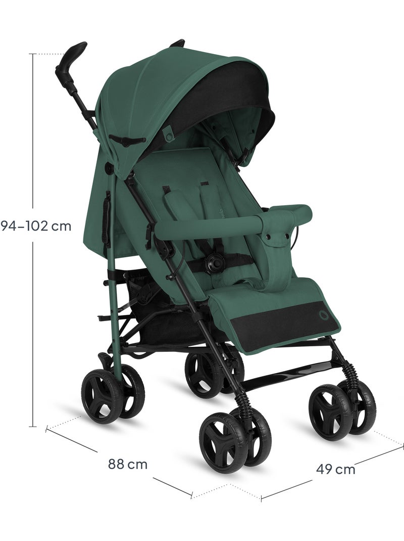 Passeggino compatto LIONELO Irma - 6-36 mesi - Zanzariera inclusa - Leggero - Ammortizzatori anterio Verde smeraldo - Kiabi