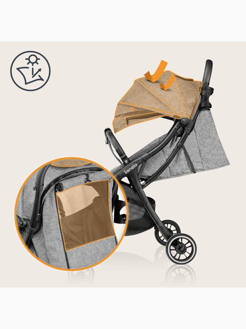 Passeggino compatto LIONELO Julie One - Fino a 22 kg - Leggero e pieghevole - Accessori Grigio nero - Kiabi
