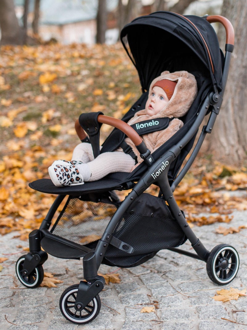 Passeggino compatto LIONELO Julie One - Fino a 22 kg - Leggero e pieghevole - Accessori Nero - Kiabi