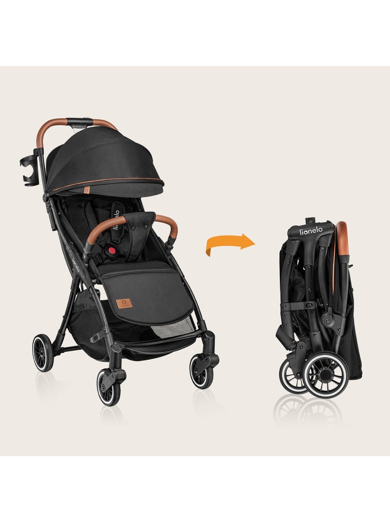 Passeggino compatto LIONELO Julie One - Fino a 22 kg - Leggero e pieghevole - Accessori Nero - Kiabi