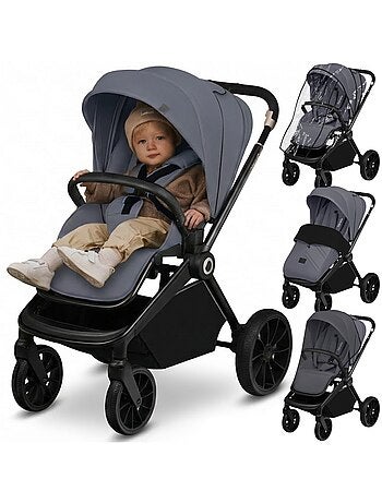Passeggino compatto LIONELO Mika Plus - Fino a 22 kg - Leggero e pieghevole - Accessori