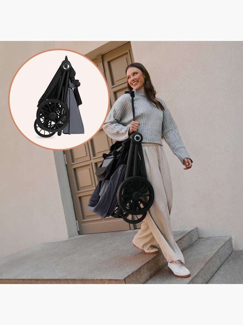 Passeggino compatto LIONELO Mika Plus - Fino a 22 kg - Leggero e pieghevole - Accessori Grigio - Kiabi