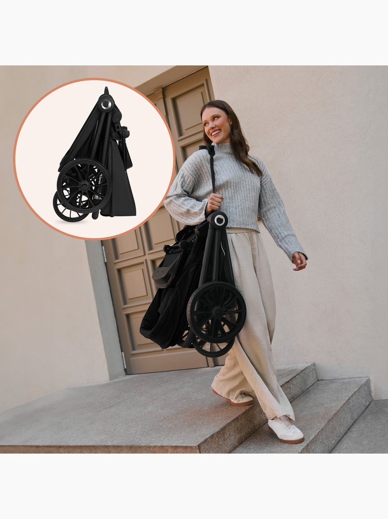 Passeggino compatto LIONELO Mika Plus - Fino a 22 kg - Leggero e pieghevole - Accessori Nero - Kiabi