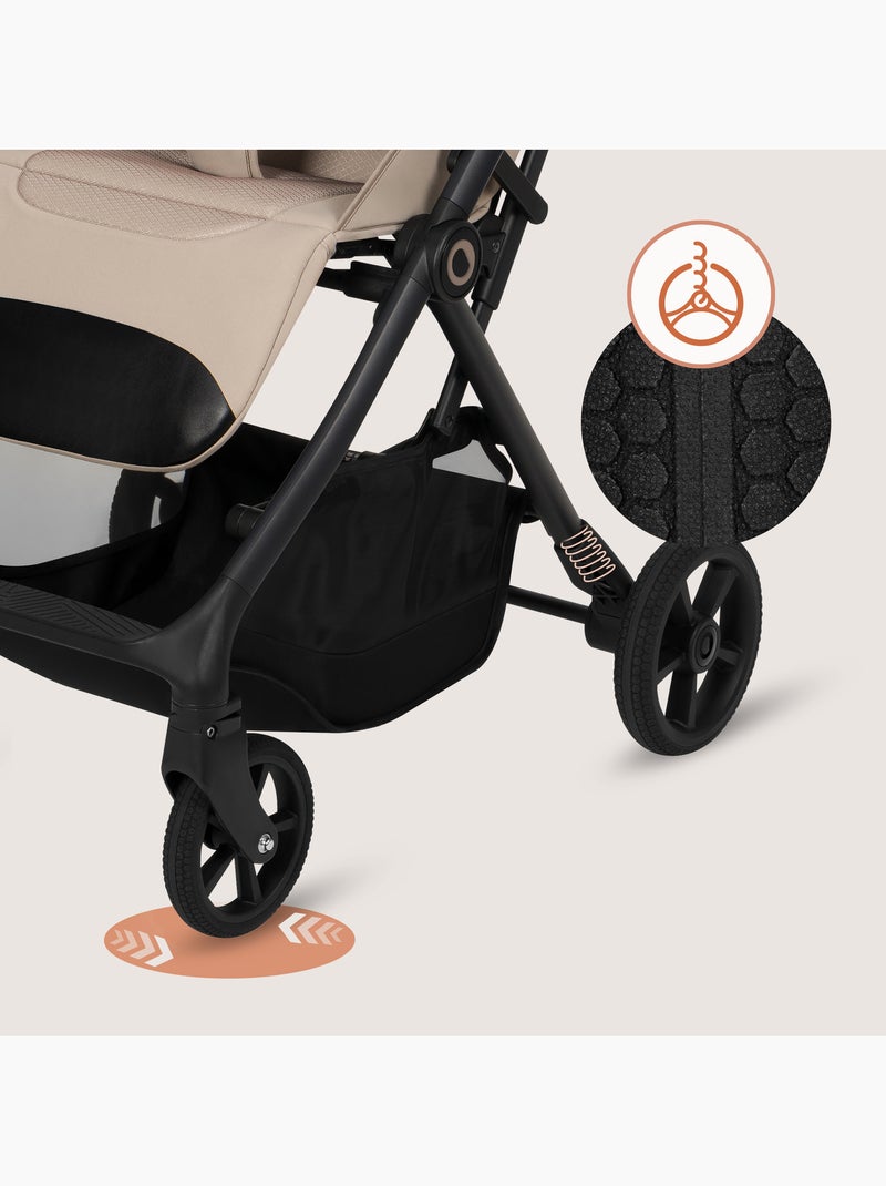 Passeggino compatto LIONELO Tansi - Ammortizzatori - Leggero - Chiusura con una sola mano Beige - Kiabi