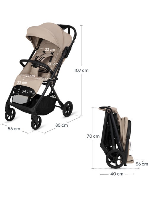 Passeggino compatto LIONELO Tansi - Ammortizzatori - Leggero - Chiusura con una sola mano - Kiabi
