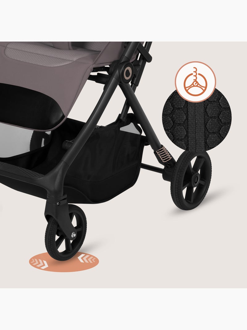 Passeggino compatto LIONELO Tansi - Ammortizzatori - Leggero - Chiusura con una sola mano Tortora - Kiabi