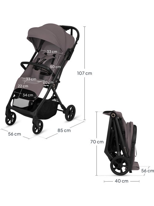 Passeggino compatto LIONELO Tansi - Ammortizzatori - Leggero - Chiusura con una sola mano - Kiabi