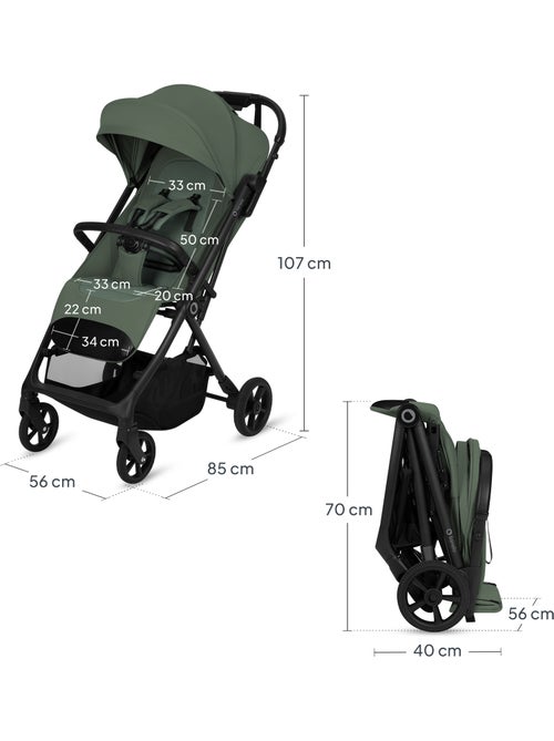 Passeggino compatto LIONELO Tansi - Ammortizzatori - Leggero - Chiusura con una sola mano - Kiabi