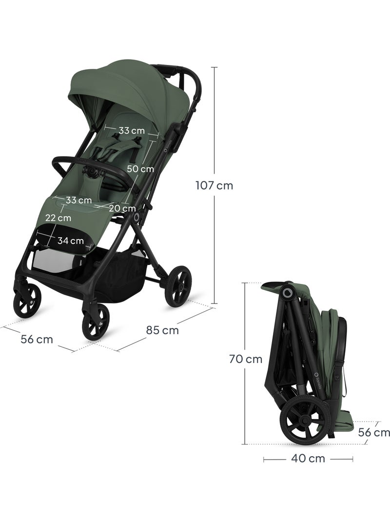 Passeggino compatto LIONELO Tansi - Ammortizzatori - Leggero - Chiusura con una sola mano Verde - Kiabi