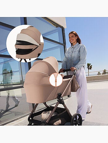 Passeggino Duo LIONELO Carmine - Fino a 22 kg - Set composto da passeggino, navicella e accessori