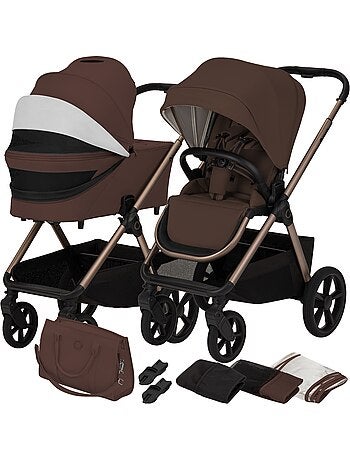 Passeggino Duo LIONELO Carmine - Fino a 22 kg - Set composto da passeggino, navicella e accessori