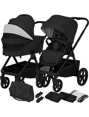 Passeggino Duo LIONELO Carmine - Fino a 22 kg - Set composto da passeggino, navicella e accessori