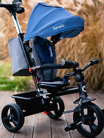 Passeggino e triciclo LIONELO Haari - Fino a 25 kg - Seduta reversibile - Cestino e borsa inclusi