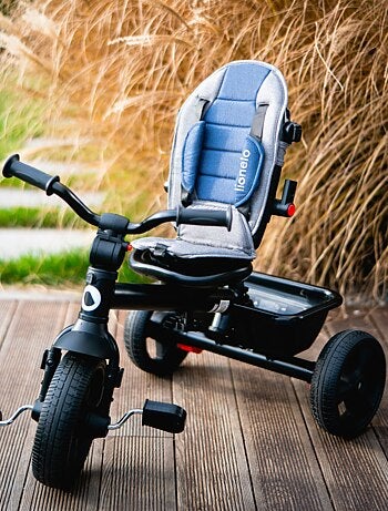 Passeggino e triciclo LIONELO Haari - Fino a 25 kg - Seduta reversibile - Cestino e borsa inclusi