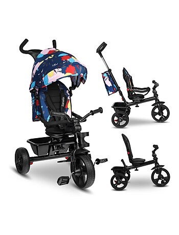 Passeggino e triciclo LIONELO Haari - Fino a 25 kg - Seduta reversibile - Cestino e borsa inclusi