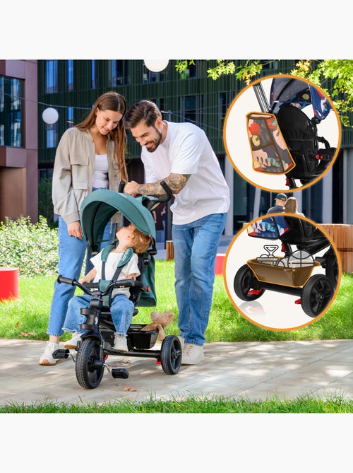 Passeggino e triciclo LIONELO Haari - Fino a 25 kg - Seduta reversibile - Cestino e borsa inclusi - Kiabi