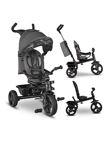 Passeggino e triciclo LIONELO Haari - Fino a 25 kg - Seduta reversibile - Cestino e borsa inclusi