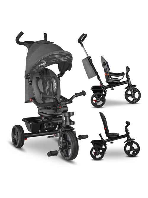 Passeggino e triciclo LIONELO Haari - Fino a 25 kg - Seduta reversibile - Cestino e borsa inclusi - Kiabi