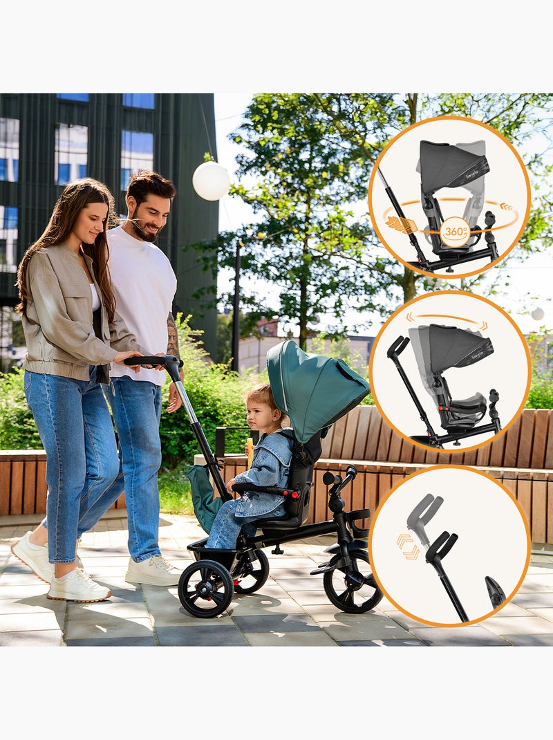 Passeggino e triciclo LIONELO Haari - Fino a 25 kg - Seduta reversibile - Cestino e borsa inclusi Nero - Kiabi