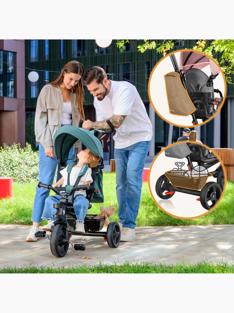 Passeggino e triciclo LIONELO Haari - Fino a 25 kg - Seduta reversibile - Cestino e borsa inclusi Rosa - Kiabi
