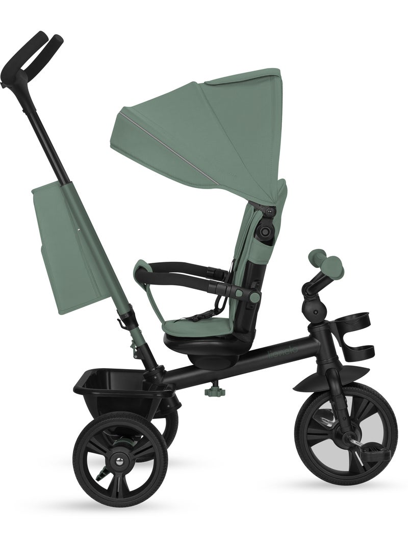 Passeggino e triciclo lionelo haari - fino a 25 kg - seduta reversibile - cestino e borsa inclusi Verde chiaro - Kiabi