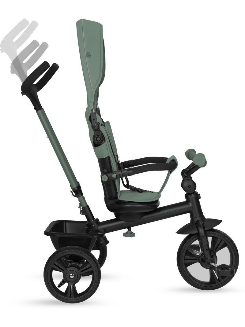 Passeggino e triciclo lionelo haari - fino a 25 kg - seduta reversibile - cestino e borsa inclusi Verde chiaro - Kiabi