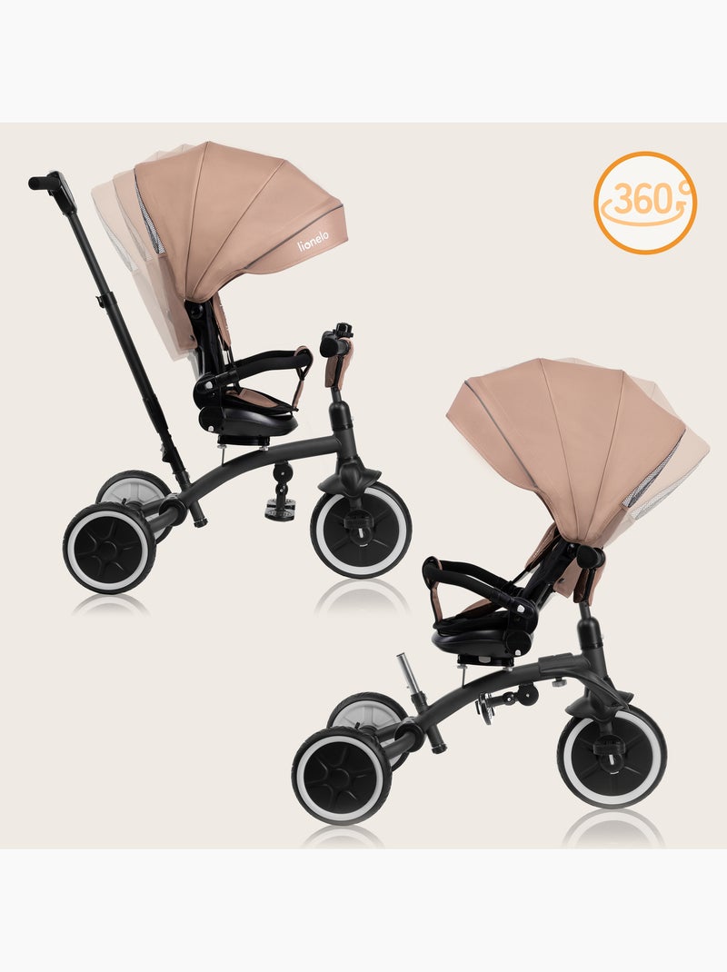 Passeggino e triciclo LIONELO Tris Plus - Fino a 25 kg - Seduta reversibile - Accessori inclusi Beige - Kiabi