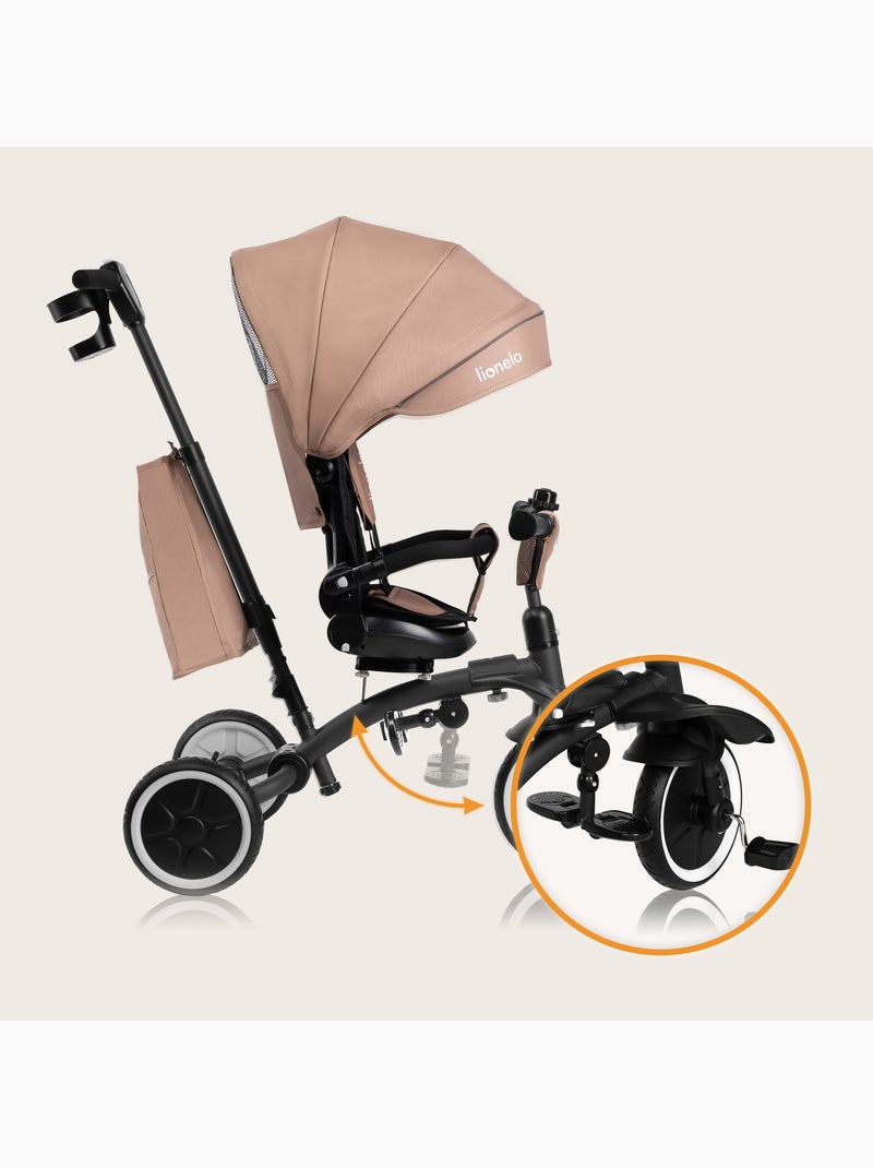 Passeggino e triciclo LIONELO Tris Plus - Fino a 25 kg - Seduta reversibile - Accessori inclusi Beige - Kiabi