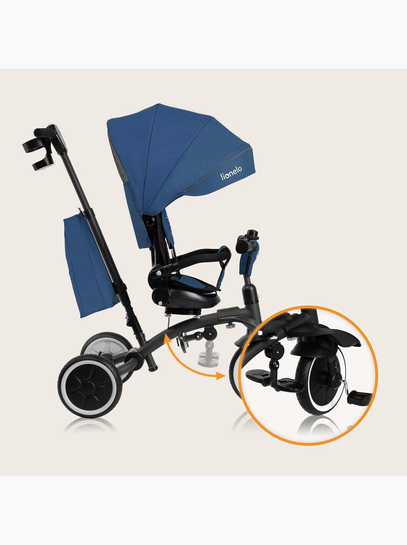 Passeggino e triciclo LIONELO Tris Plus - Fino a 25 kg - Seduta reversibile - Accessori inclusi Blu - Kiabi
