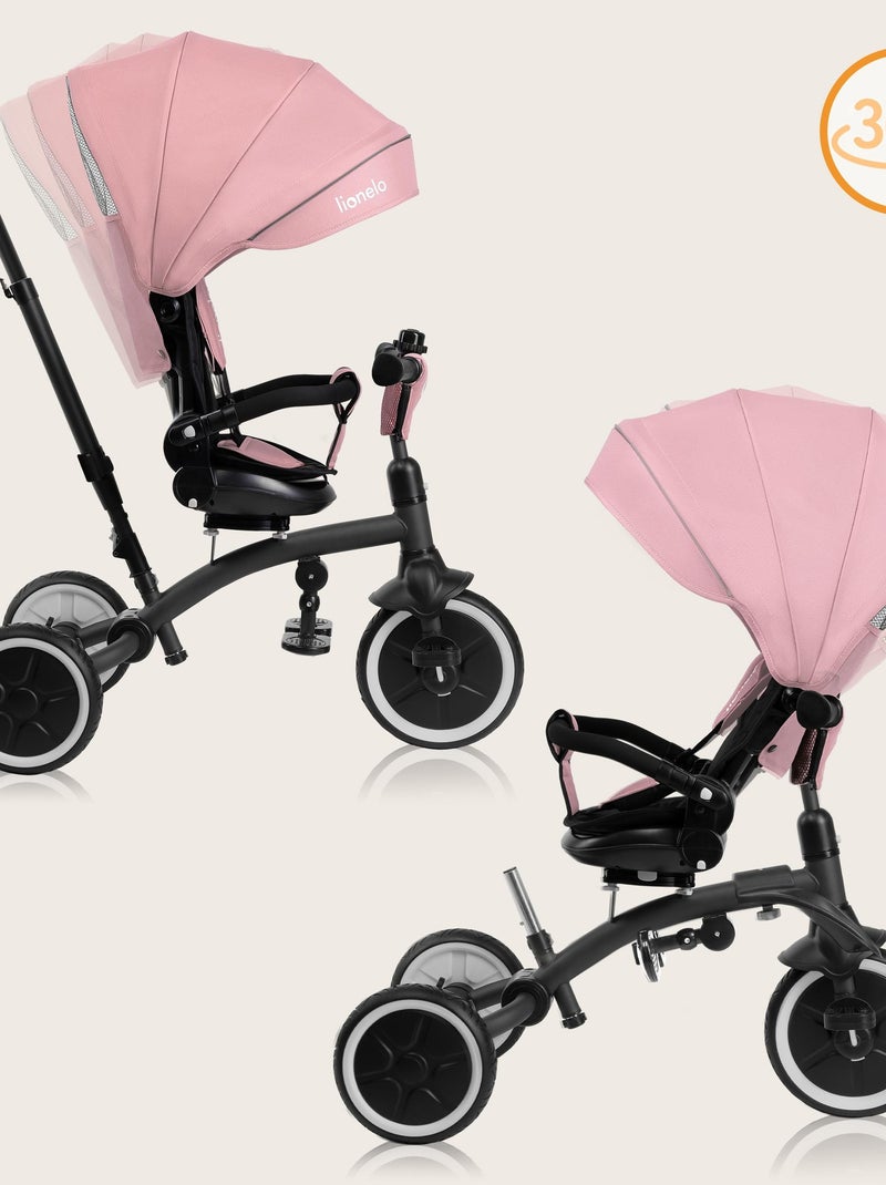 Passeggino e triciclo LIONELO Tris Plus - Fino a 25 kg - Seduta reversibile - Accessori inclusi Rosa - Kiabi