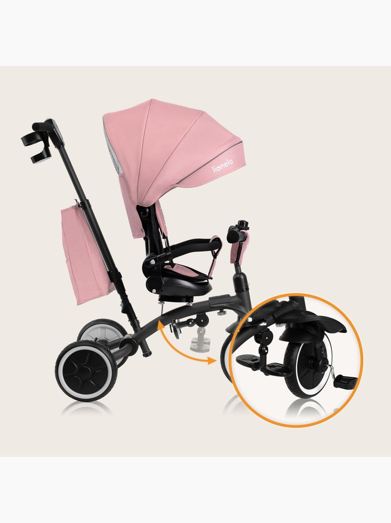 Passeggino e triciclo LIONELO Tris Plus - Fino a 25 kg - Seduta reversibile - Accessori inclusi Rosa - Kiabi
