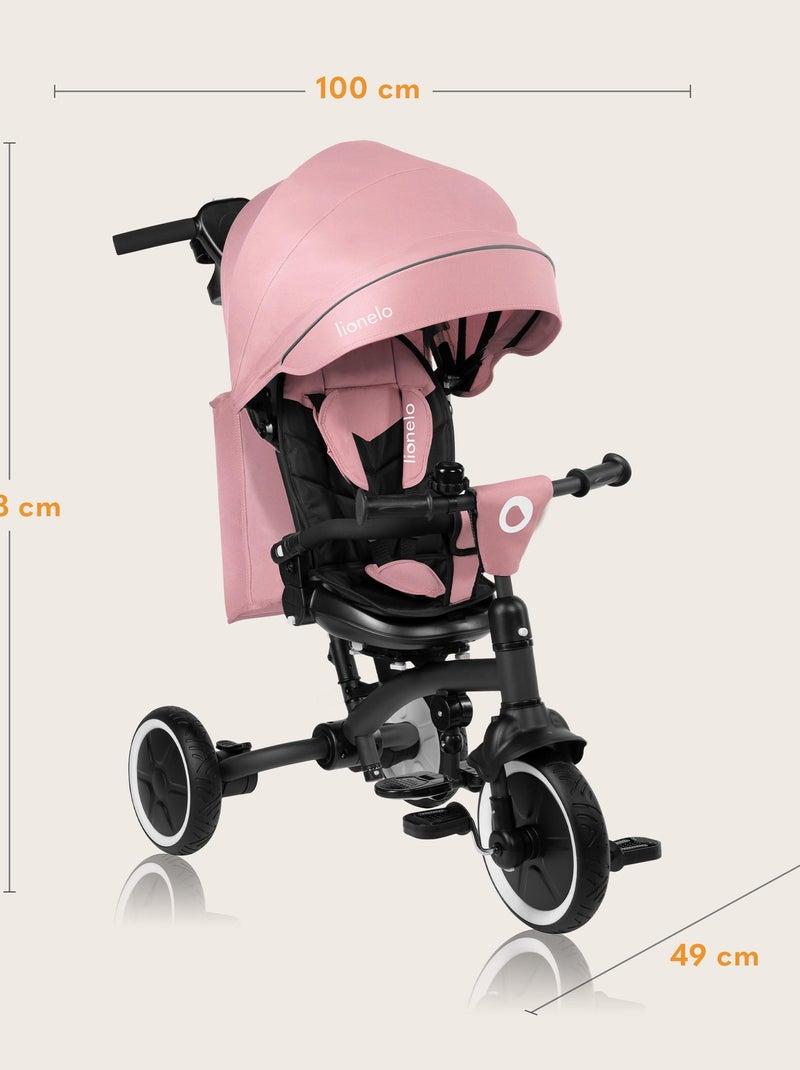 Passeggino e triciclo LIONELO Tris Plus - Fino a 25 kg - Seduta reversibile - Accessori inclusi Rosa - Kiabi