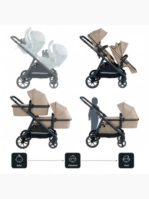 Passeggino gemellare 2in1 Duo, adatto anche come passeggino per fratelli – babyGo - Kiabi Passeggino gemellare 2in1 Duo, adatto anche come passeggino per fratelli – babyGo - Kiabi