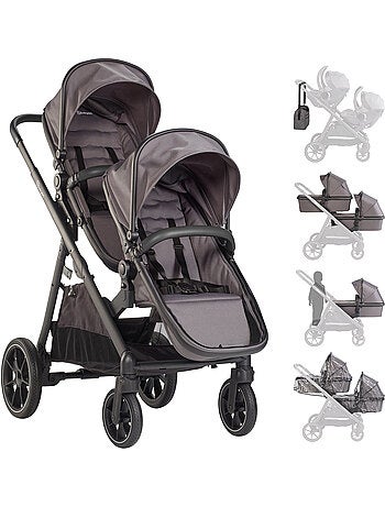 Passeggino gemellare 2in1 Duo, adatto anche come passeggino per fratelli – babyGo