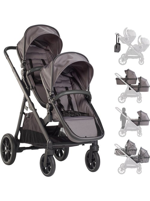 Passeggino gemellare 2in1 Duo, adatto anche come passeggino per fratelli – babyGo - Kiabi Passeggino gemellare 2in1 Duo, adatto anche come passeggino per fratelli – babyGo - Kiabi