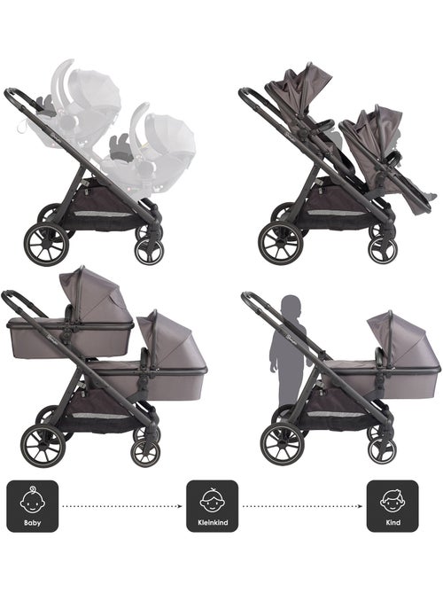Passeggino gemellare 2in1 Duo, adatto anche come passeggino per fratelli – babyGo - Kiabi Passeggino gemellare 2in1 Duo, adatto anche come passeggino per fratelli – babyGo - Kiabi