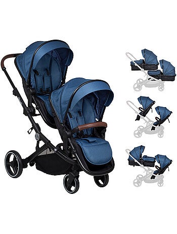 Passeggino gemellare 2in1 Twinner, adatto anche come passeggino per fratelli – babyGo