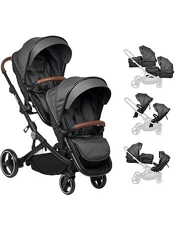Passeggino gemellare 2in1 Twinner, adatto anche come passeggino per fratelli – babyGo