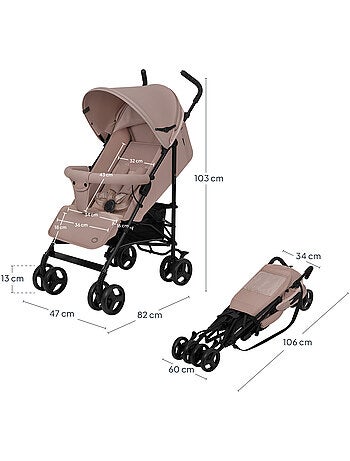 Passeggino Leggero Compatto LIONELO Elia - Pieghevole - Zanzariera - 6-36 Mesi