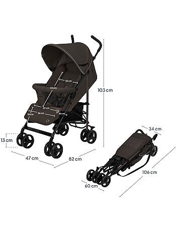 Passeggino Leggero Compatto LIONELO Elia - Pieghevole - Zanzariera - 6-36 Mesi