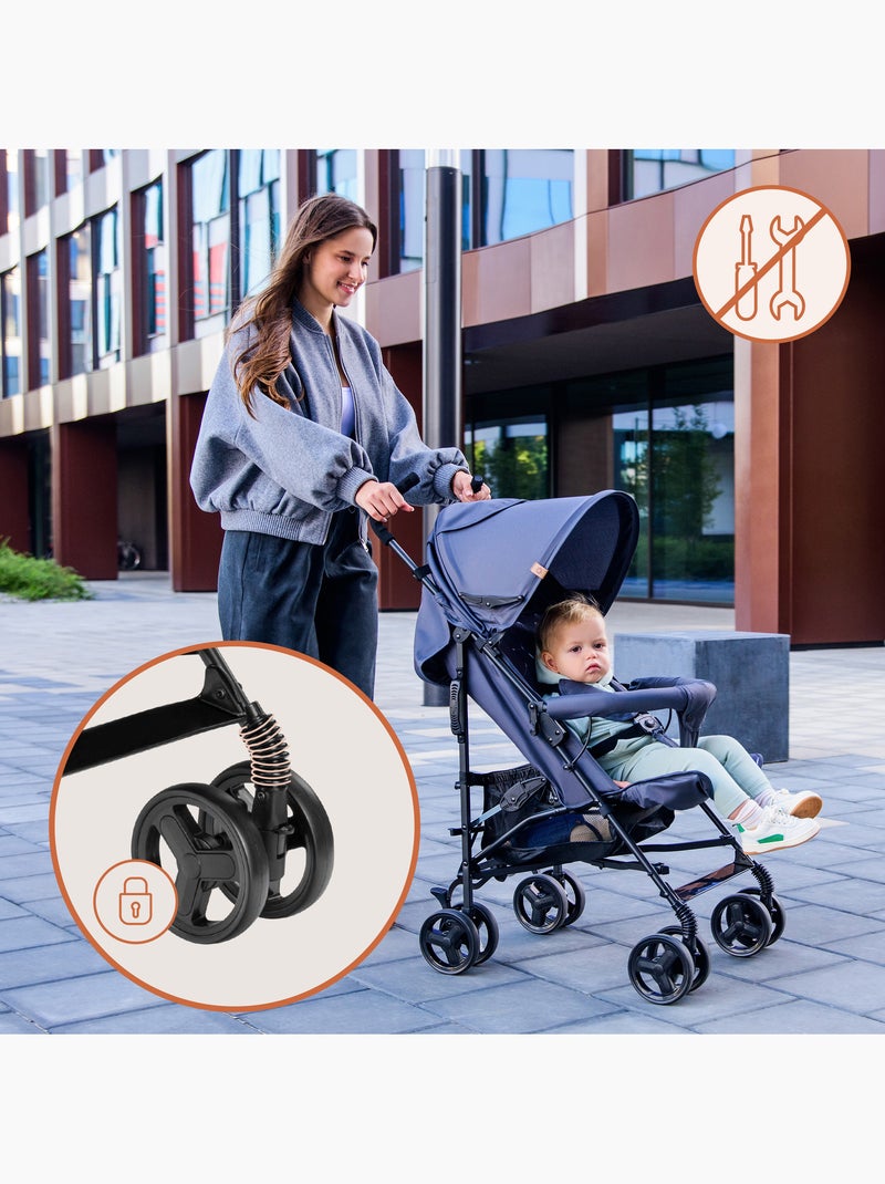 Passeggino Leggero Compatto LIONELO Elia - Pieghevole - Zanzariera - 6-36 Mesi Marrone - Kiabi