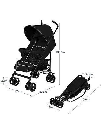 Passeggino Leggero Compatto LIONELO Elia - Pieghevole - Zanzariera - 6-36 Mesi