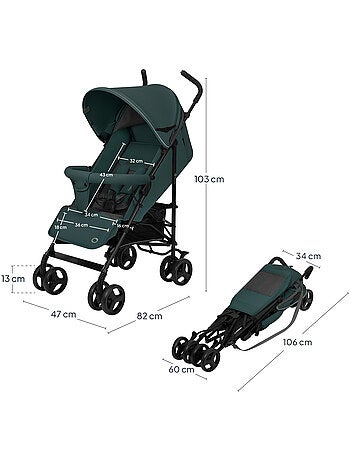 Passeggino Leggero Compatto LIONELO Elia - Pieghevole - Zanzariera - 6-36 Mesi