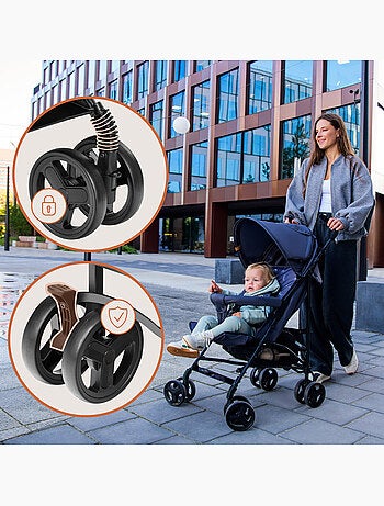 Passeggino Leggero Compatto LIONELO Elia - Pieghevole - Zanzariera - 6-36 Mesi