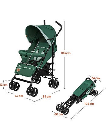 Passeggino Leggero Compatto LIONELO Elia - Pieghevole - Zanzariera - 6-36 Mesi
