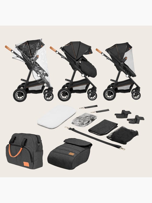 Passeggino LIONELO Amber 3 in 1 - 0-22 kg - Passeggino, navicella, seggiolino auto, borsa e accessor - Kiabi