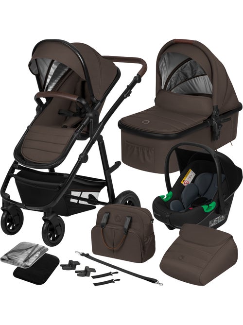 Passeggino LIONELO Amber 3 in 1 - 0-22 kg - Passeggino, navicella, seggiolino auto, borsa e accessor - Kiabi Passeggino LIONELO Amber 3 in 1 - 0-22 kg - Passeggino, navicella, seggiolino auto, borsa e accessor - Kiabi