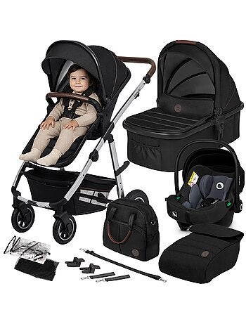 Passeggino LIONELO Amber 3 in 1 - 0-22 kg - Passeggino, navicella, seggiolino auto, borsa e accessor
