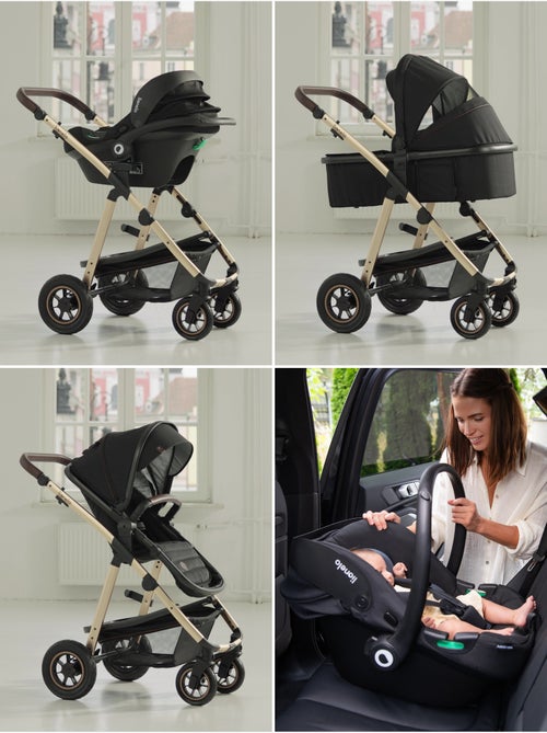 Passeggino LIONELO Amber 3 in 1 - 0-22 kg - Passeggino, navicella, seggiolino auto, borsa e accessor - Kiabi
