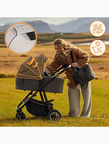 Passeggino LIONELO Amber Plus 2 in 1 - Passeggino, navicella, borsa e accessori